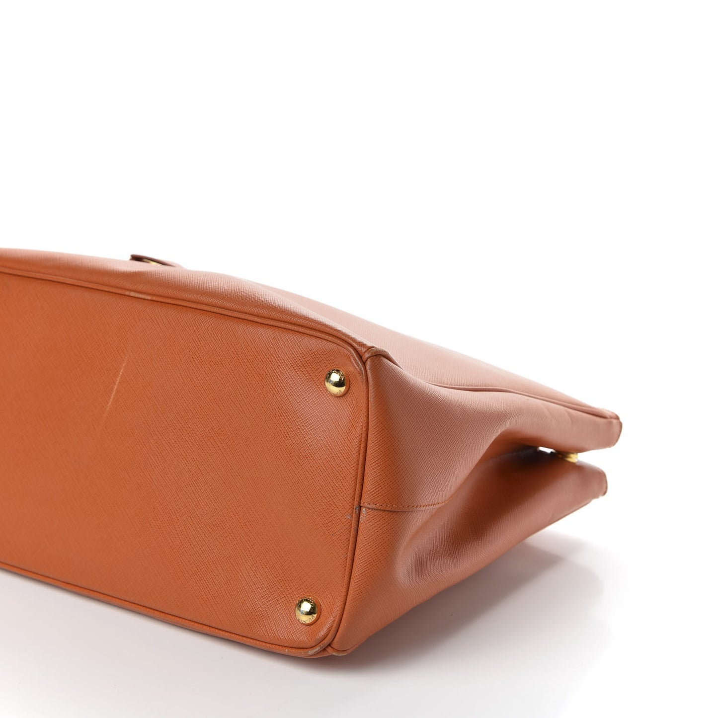 Saffiano Large Galleria Double Zip Tote Papaya