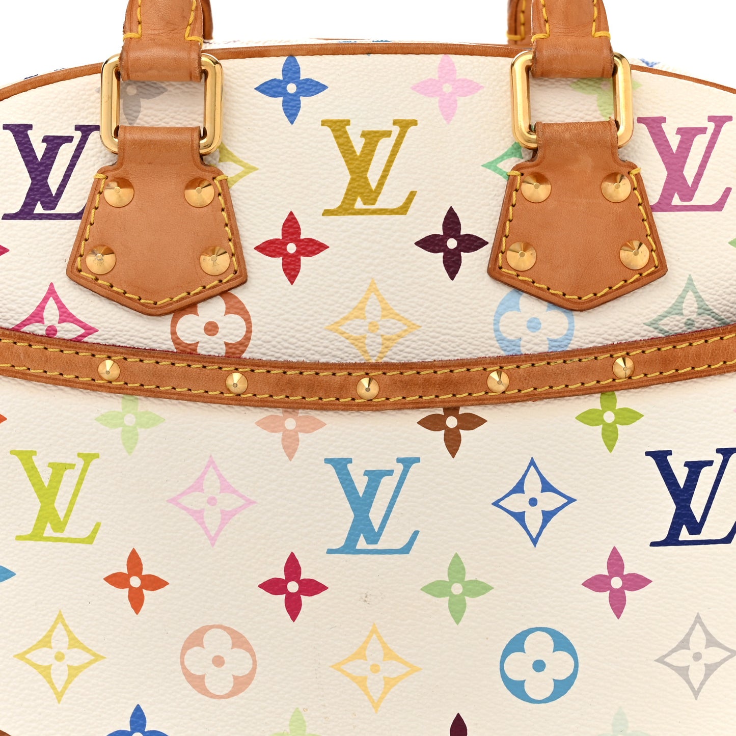 LOUIS VUITTON Monogram Multicolor Trouville White