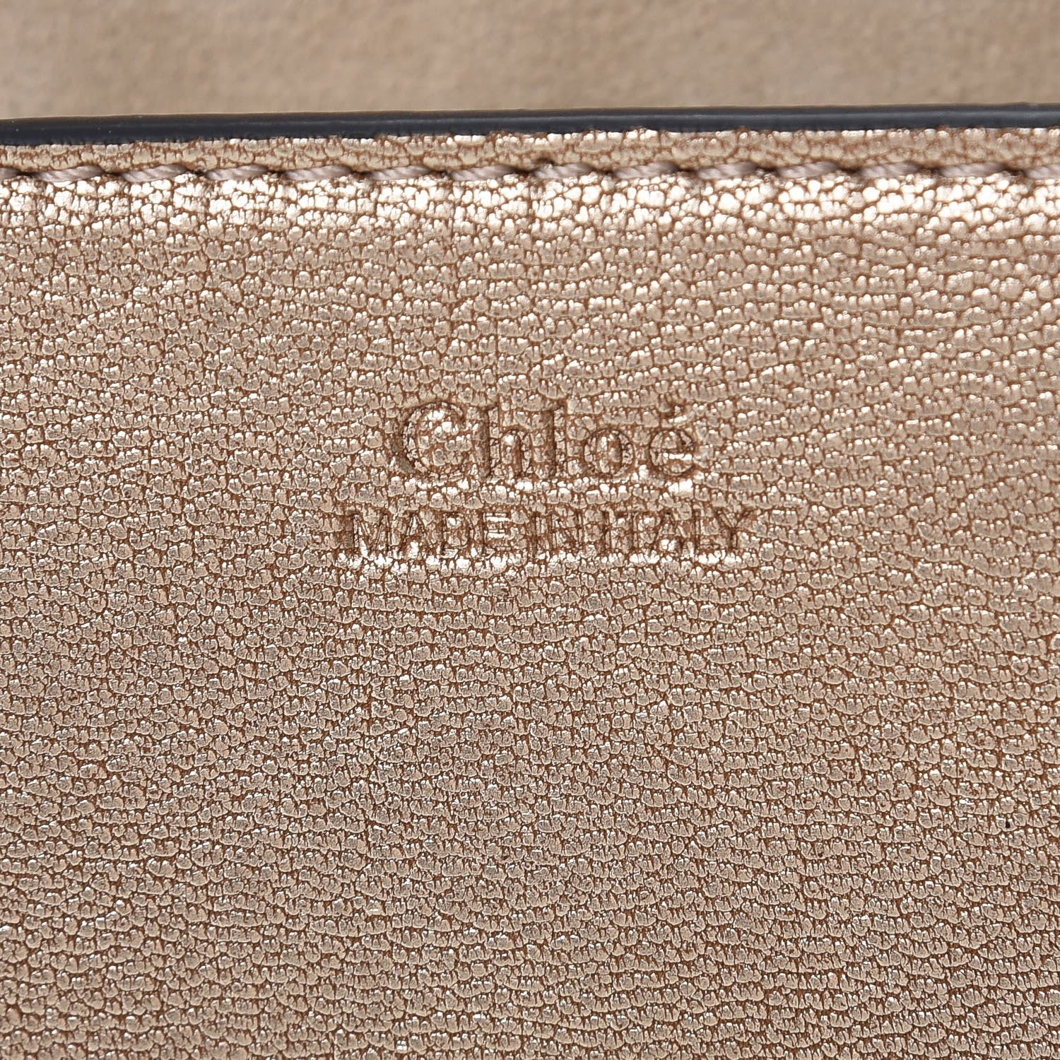 Chloe Metallic Goatskin Mini Drew Shoulder Bag Abstract Gold 6 of 7