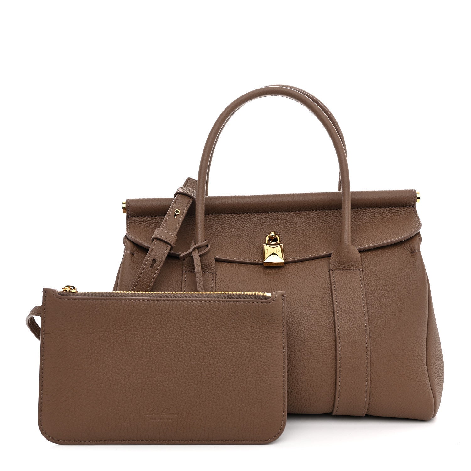 ラクレコ Extra Softy Bag L33 Calfskin Cuir/Sun Gold | Top Handle Loro Piana US