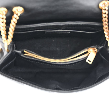 Saint Laurent Calfskin Y Quilted Monogram Small Loulou Chain Satchel Black 5 of 11