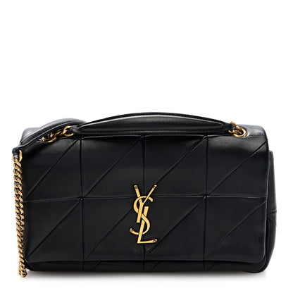 Saint Laurent Lambskin Patchwork Monogram Medium Jamie Black 1 of 9