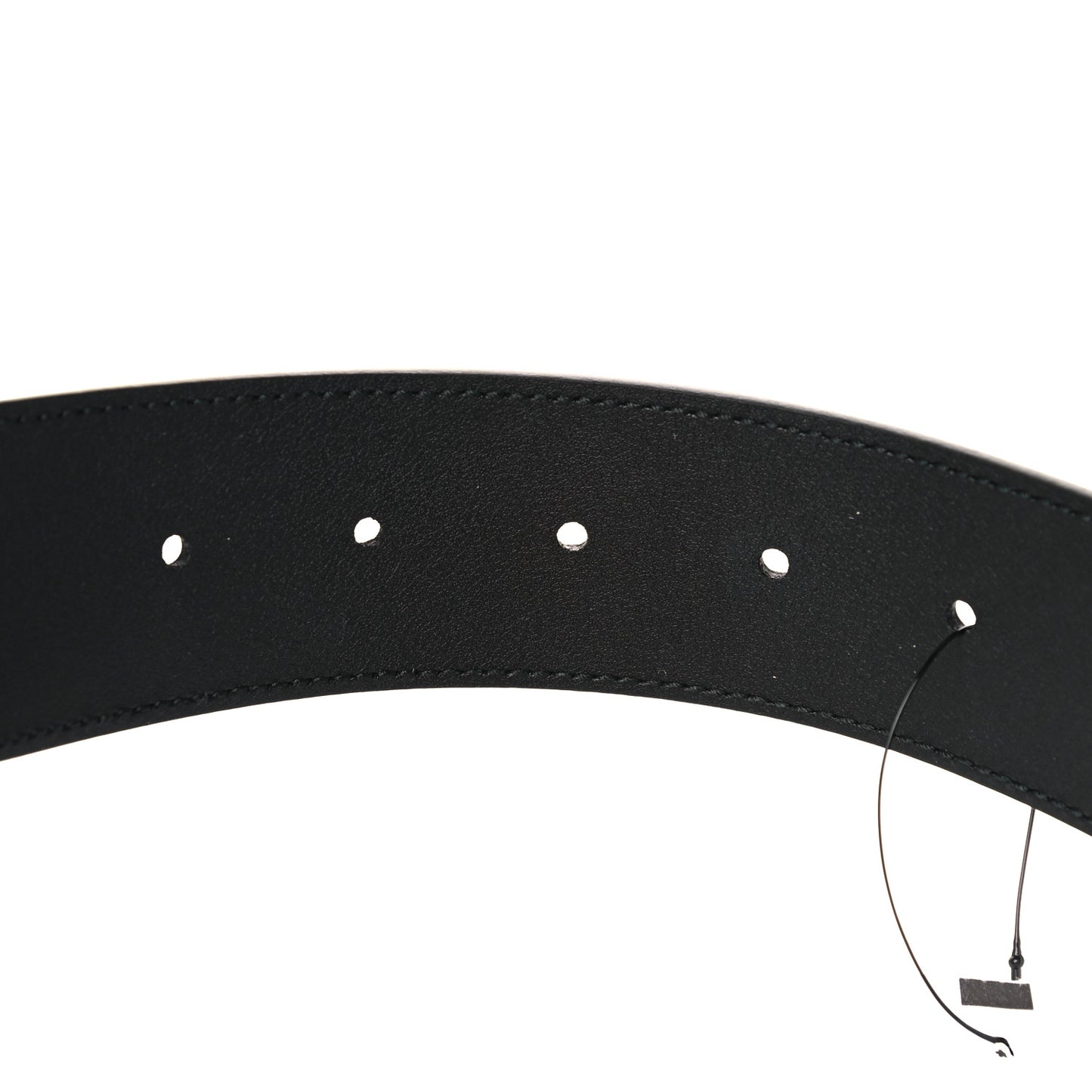 Moon Calfskin Pearl Double G 40mm Belt 80 32 Black Cream