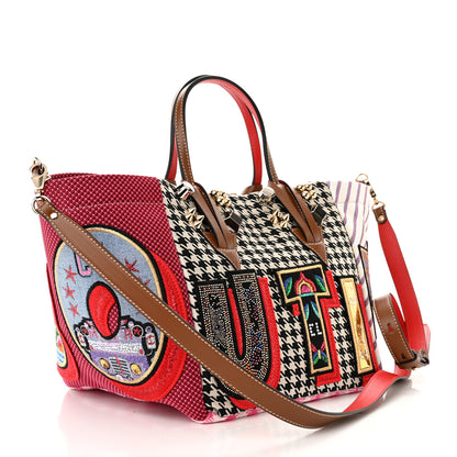 Christian Louboutin Canvas Embroidered Calfskin Caracaba Tote Multicolor 3 of 11