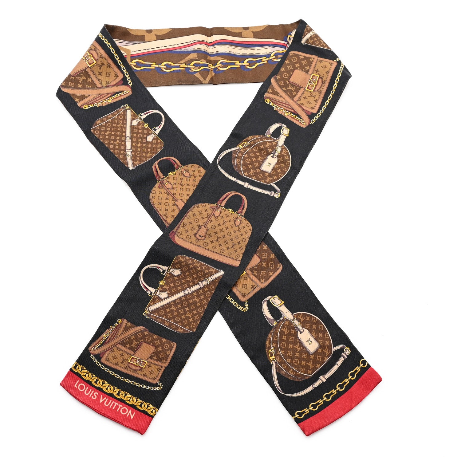 Louis Vuitton Silk Monogram Tribute To Bandeau Marron 1 of 4