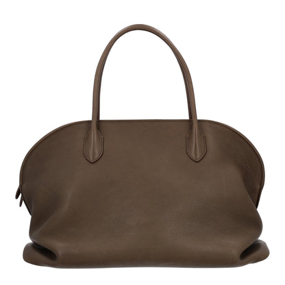 The Row Matte Grained Calfskin Agnes Bag Truffle 1 of 9