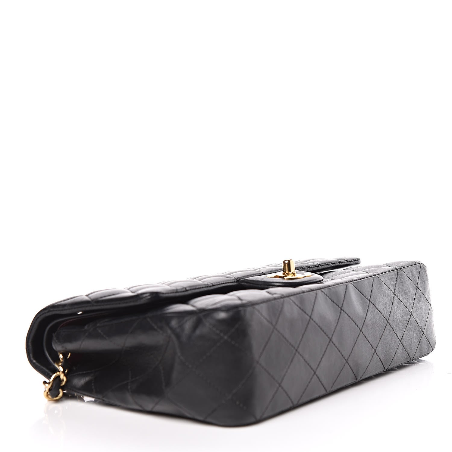 Chanel Lambskin Quilted Medium Double Flap Black 4 of 11