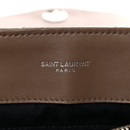 Saint Laurent Calfskin Y Quilted Monogram Medium Loulou Chain Satchel Taupe 11 of 17