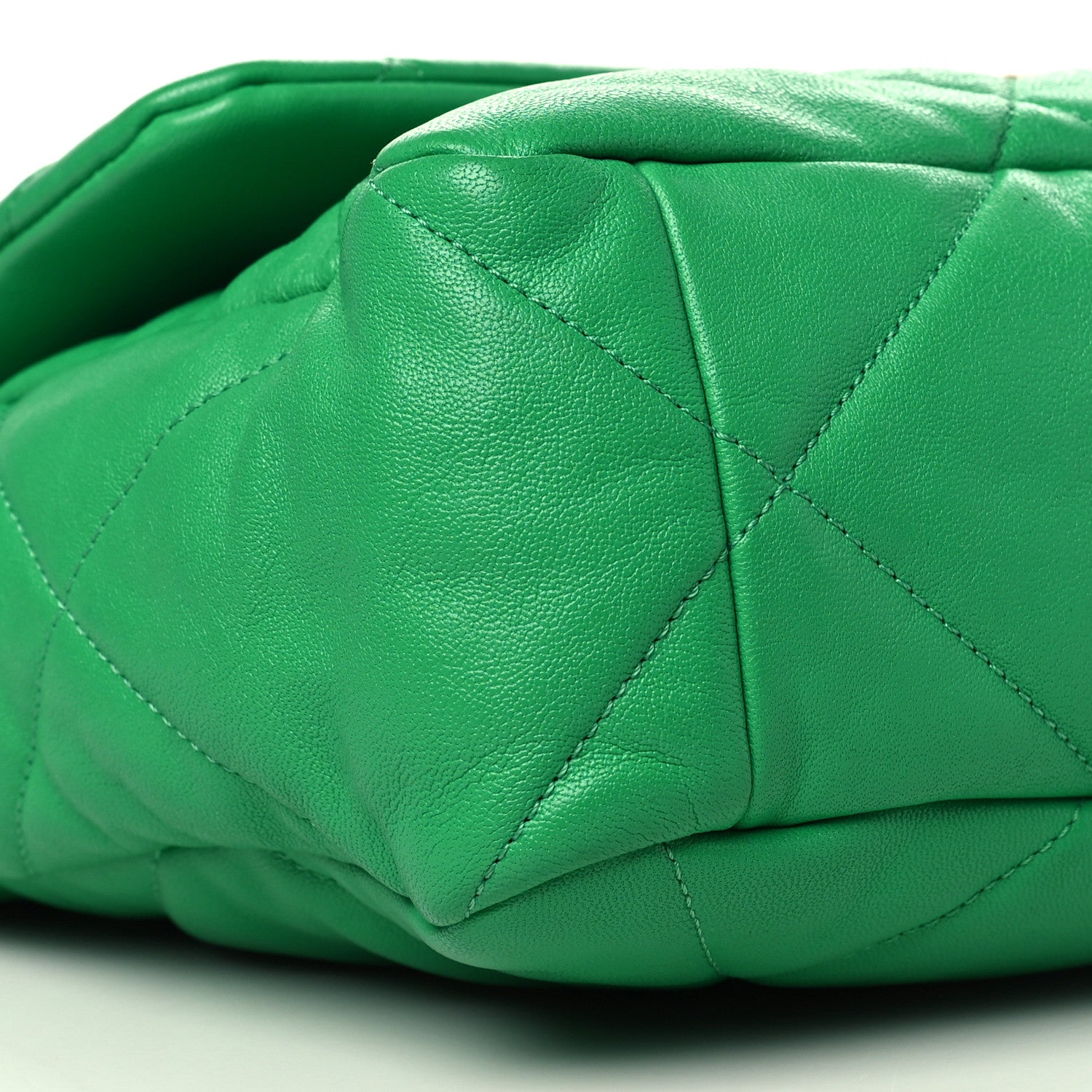 Chanel Lambskin Quilted Large Chanel 19 Flap Green 9 of 10