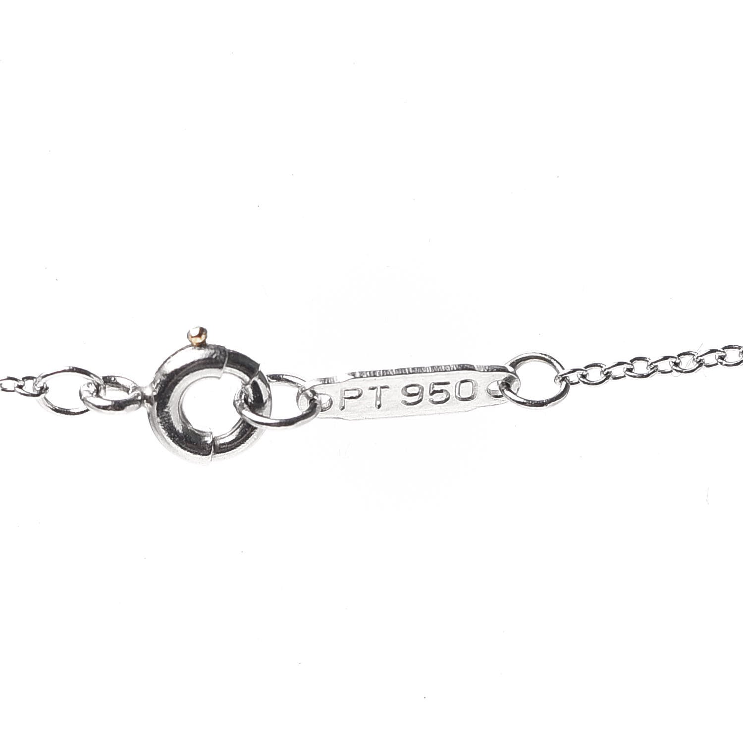 Tiffany Platinum Diamond Pink Sapphire Bubble Pendant Necklace 5 of 5