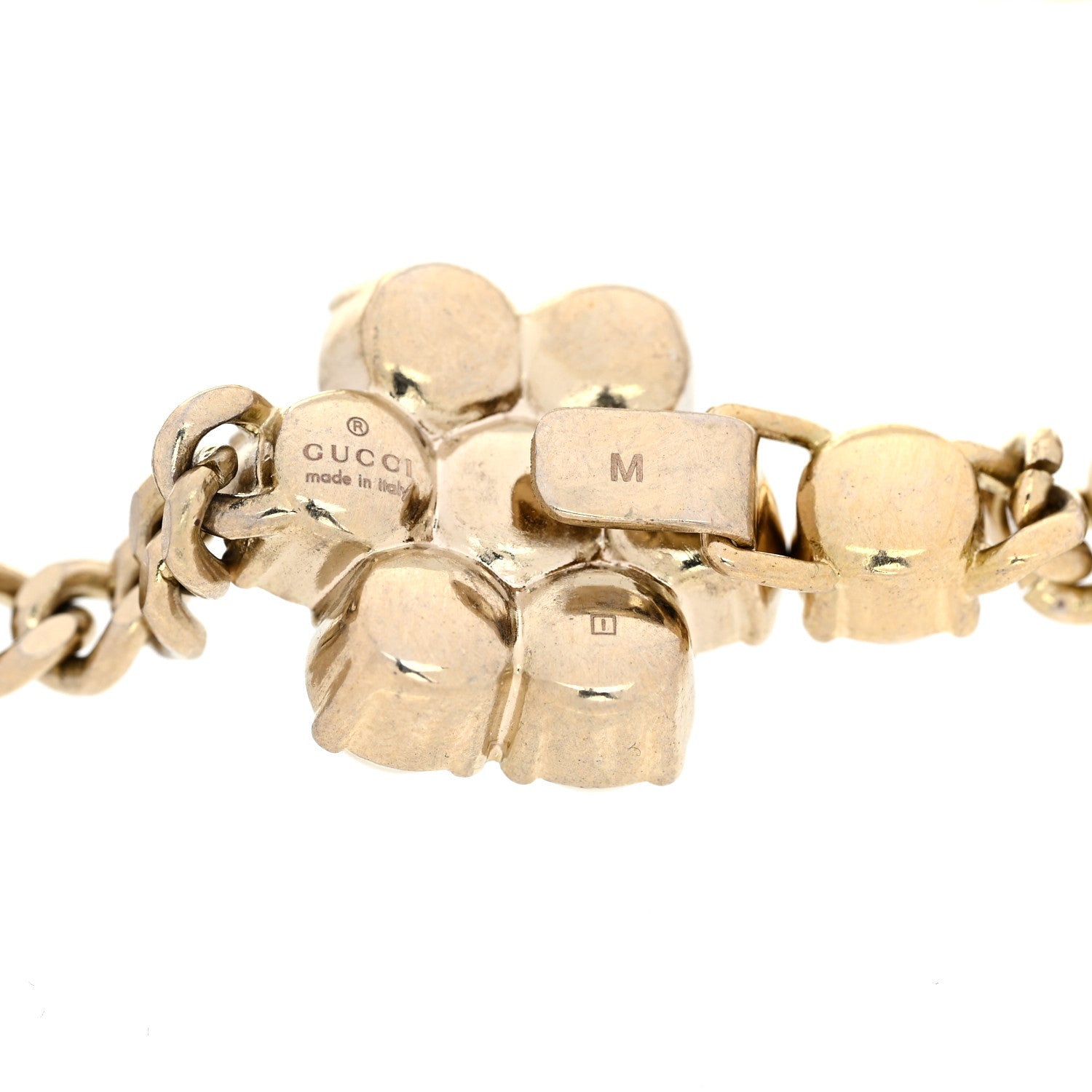 Gucci Pearl GG Marmont Bracelet Aged Gold Pearl Cream 4 of 5