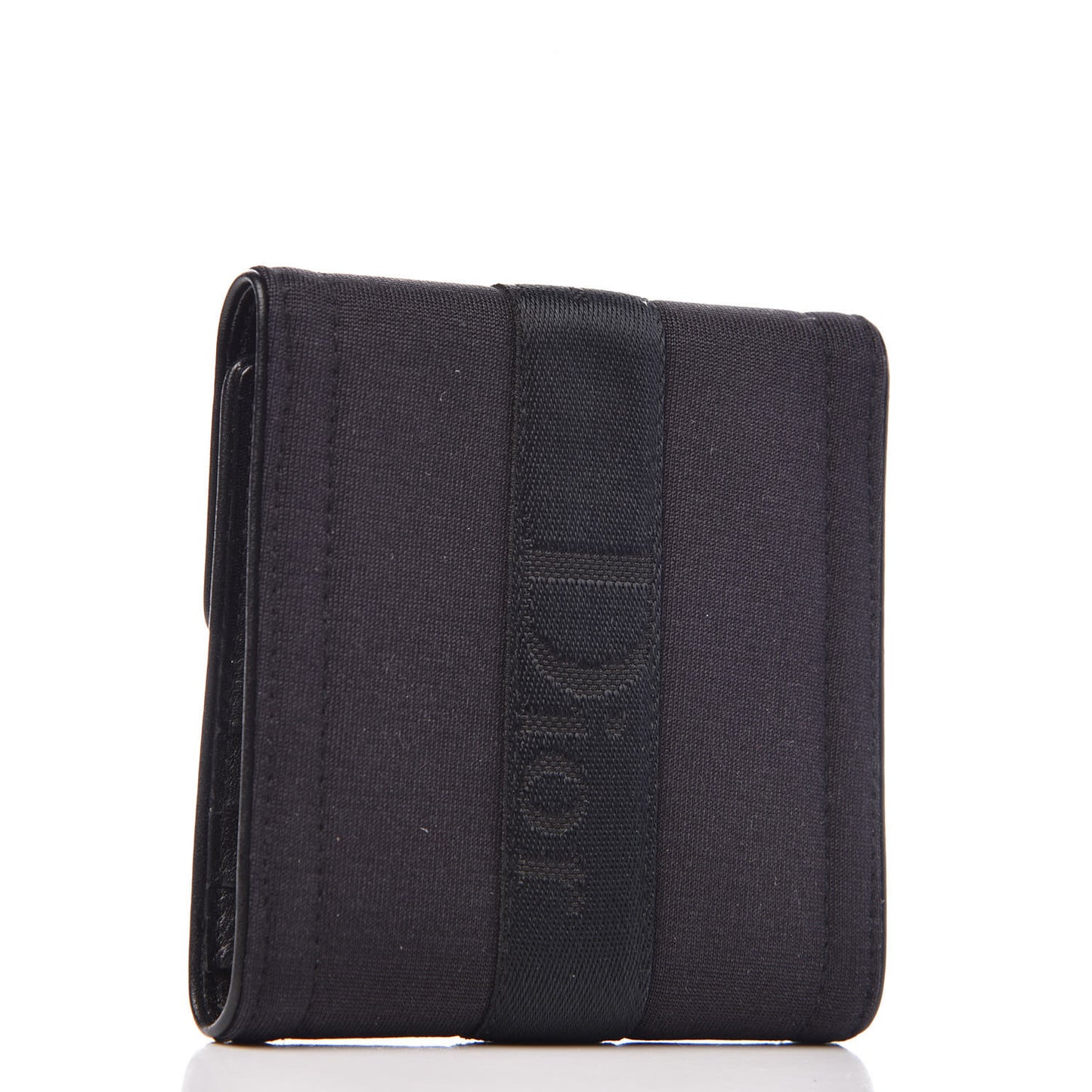 Nylon Logo Compact Wallet Black