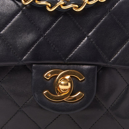 Chanel Lambskin Quilted Mini Square Flap Black 7 of 9