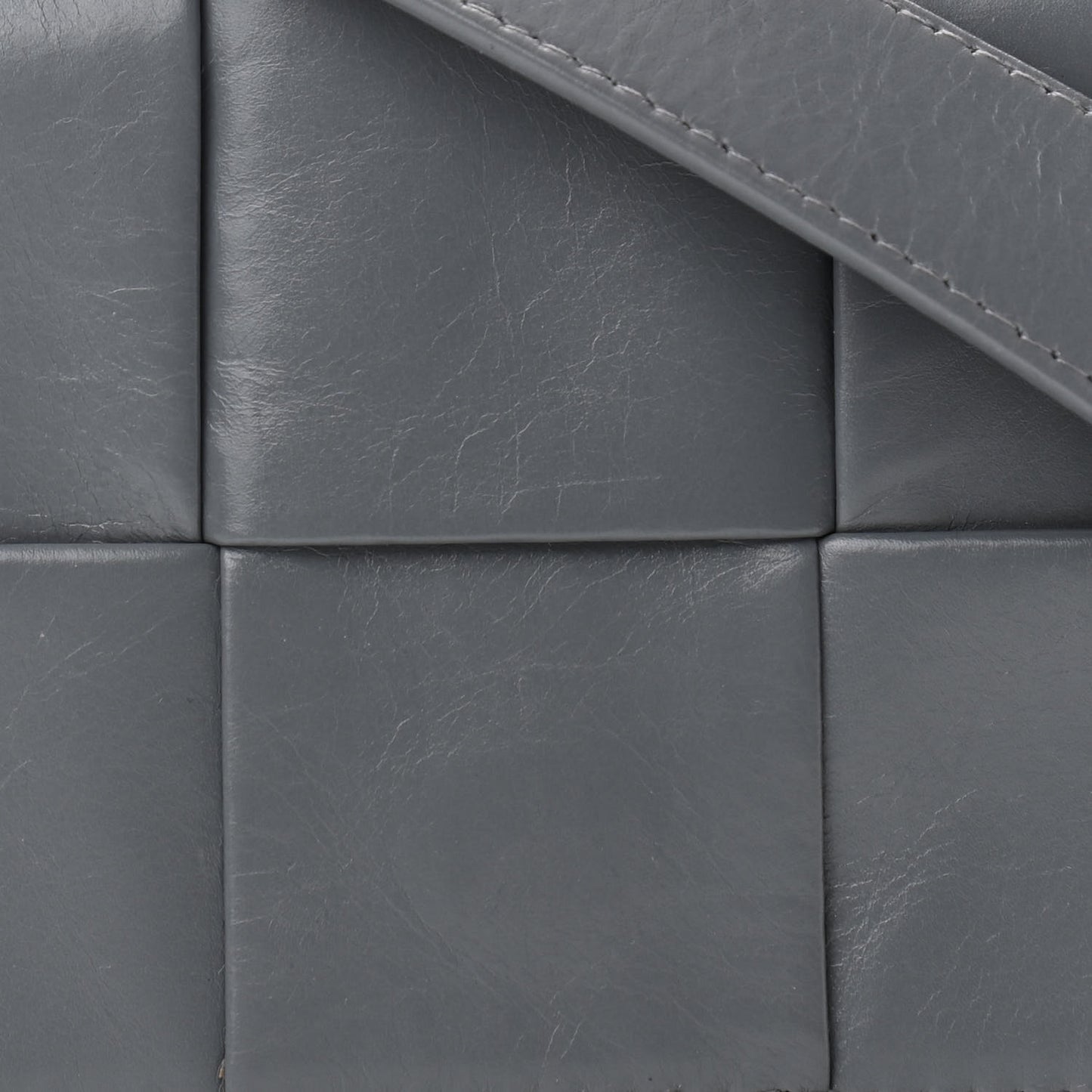 Paper Calfskin Maxi Intreccio Extra Mini Cassette Crossbody Bag Grey