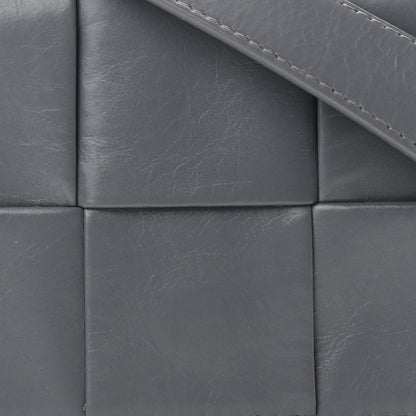 Bottega Veneta Paper Calfskin Maxi Intreccio Extra Mini Cassette Crossbody Bag Grey 8 of 10