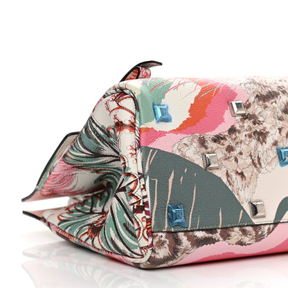 Salvatore Ferragamo Calfskin Tiger Print The Studio Bag White Multicolor 9 of 12