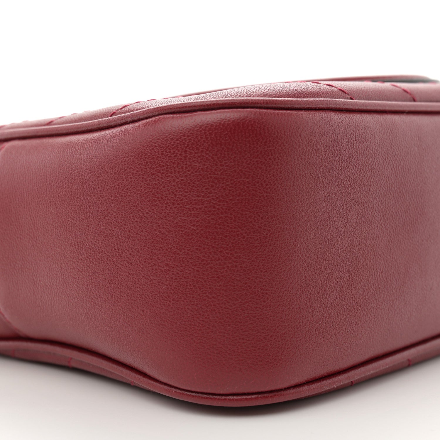 Gucci Sakai Be Green Calfskin Diagonal Stitched Small Blondie Shoulder Bag Rosso 9 of 11