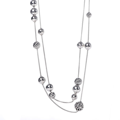 David Yurman Sterling Silver Elements Station Necklace 1 of 4