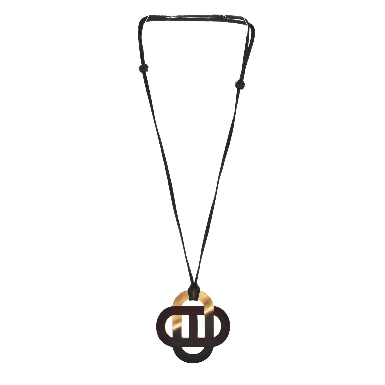 Hermes Buffalo Horn Lacquer Isatis Necklace 3 of 5