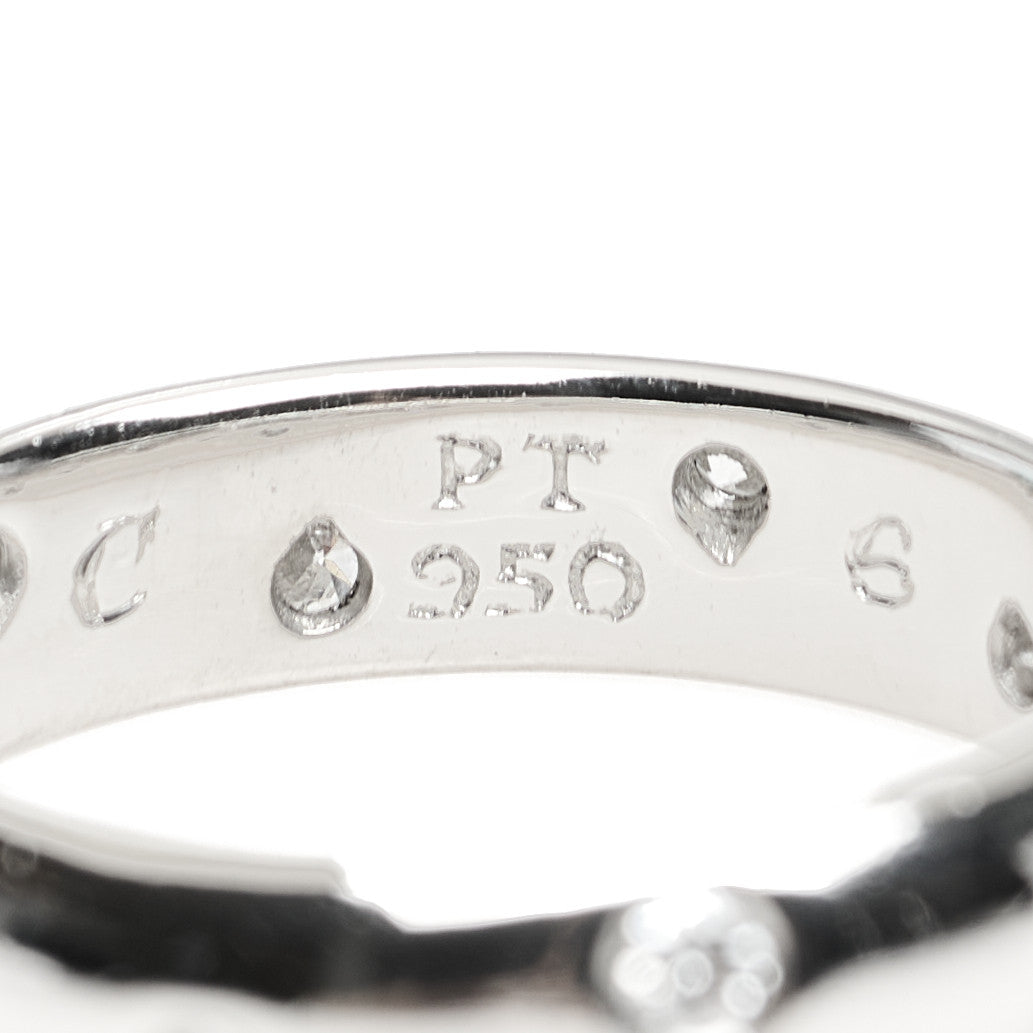 Tiffany Platinum Diamond 4mm Etoile Band Ring 49 5 4 of 4