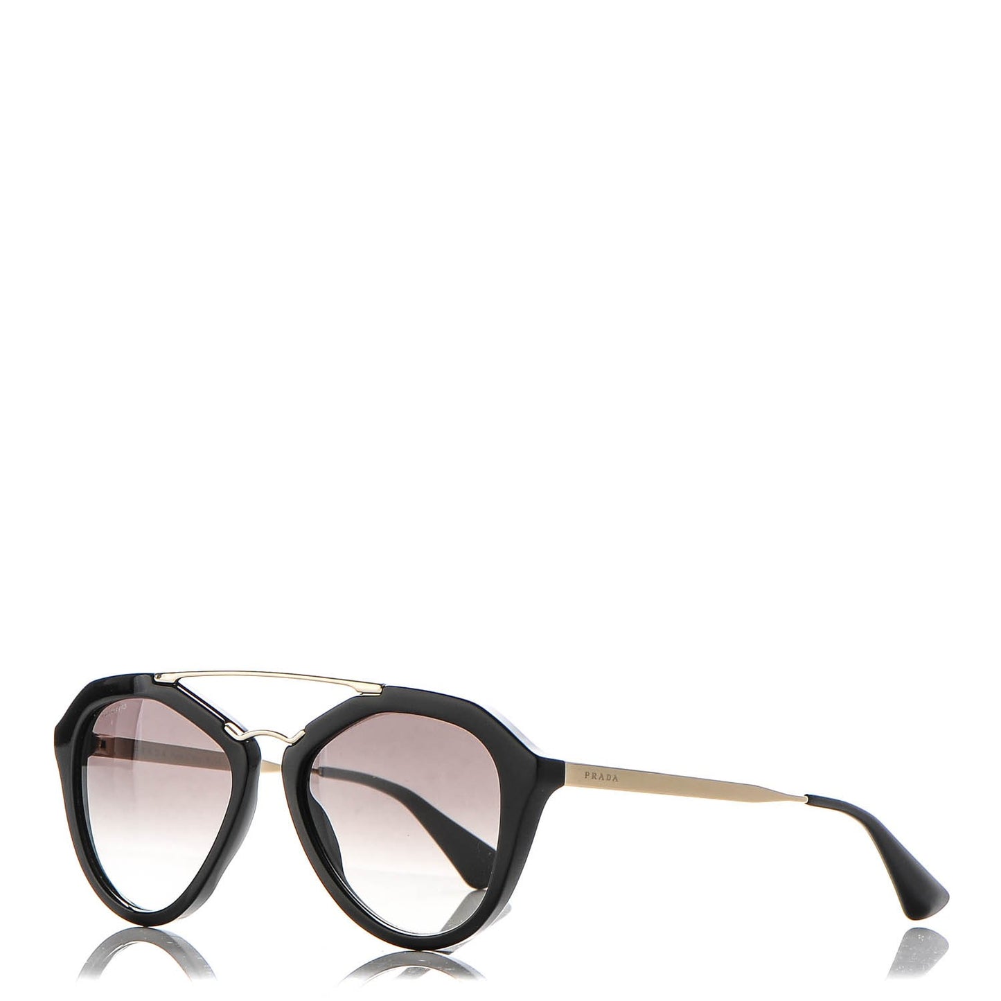 Acetate Metal Cinema Sunglasses SPR 12Q Black
