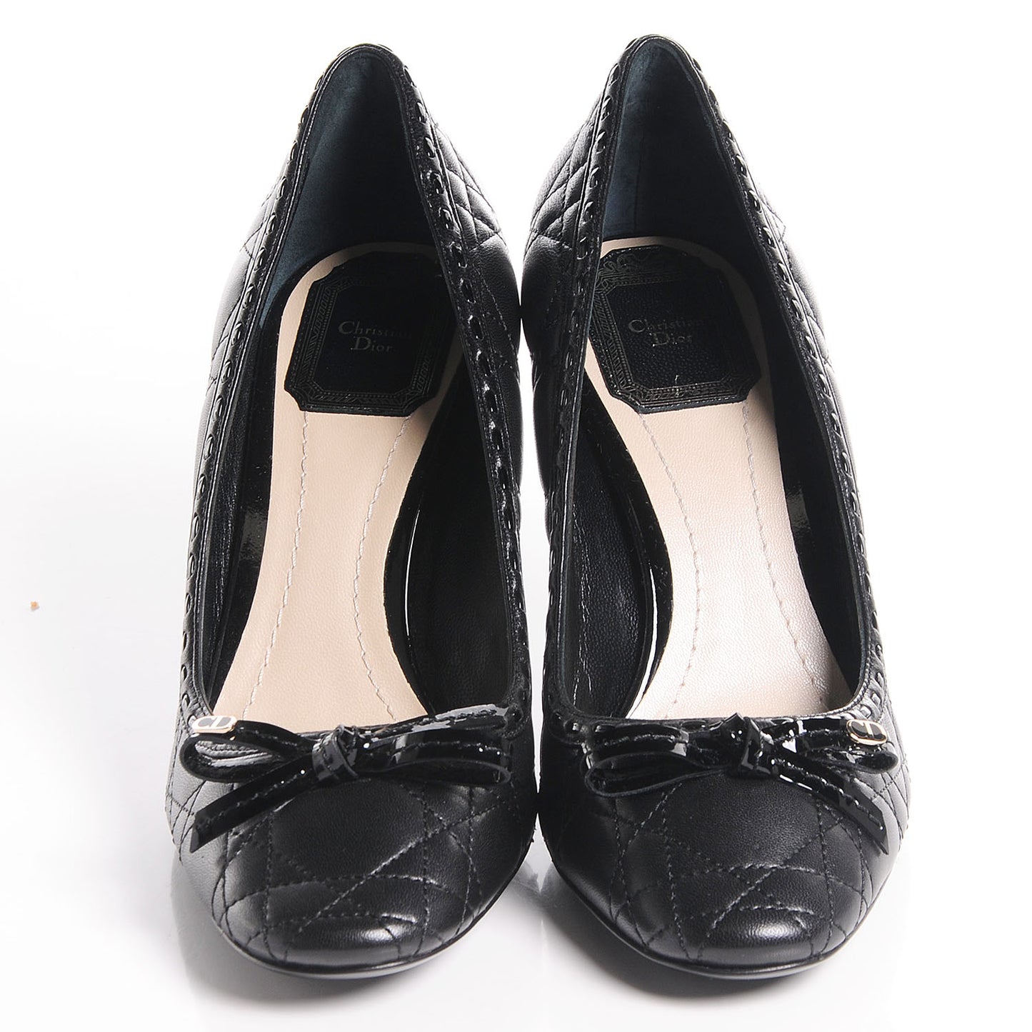 Lambskin Sweet Cannage Pumps 37 Black