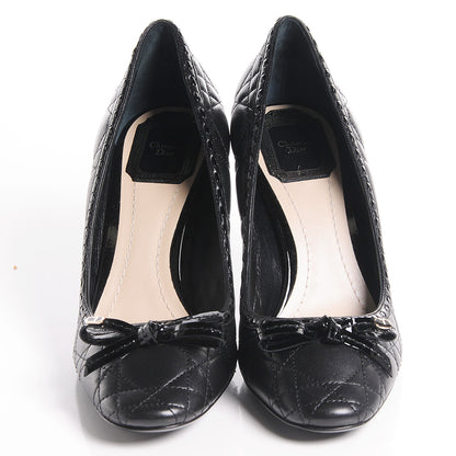 Christian Dior Lambskin Sweet Cannage Pumps 37 Black 2 of 6