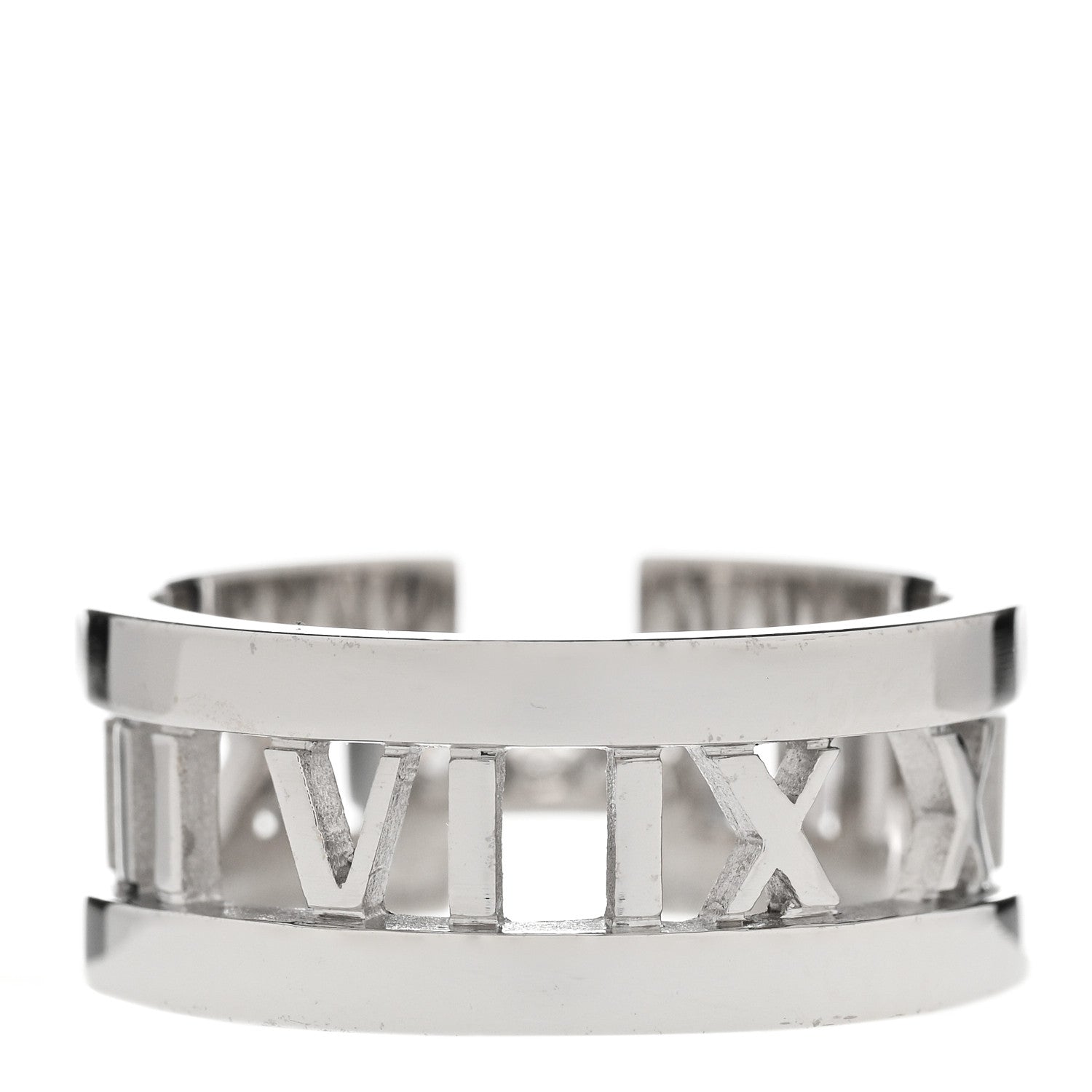 Tiffany 18K White Gold Diamond Open Atlas Ring 54 7 3 of 5