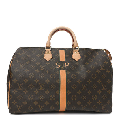 Louis Vuitton Monogram My LV Heritage Speedy 40 Orange Green 1 of 11