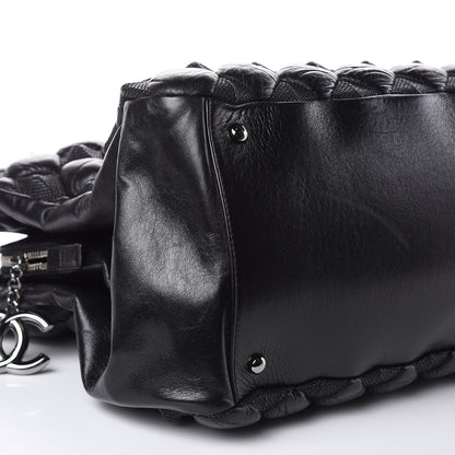 Chanel Glazed Lambskin Quilted Large Stravinsky Tote Black 9 of 12