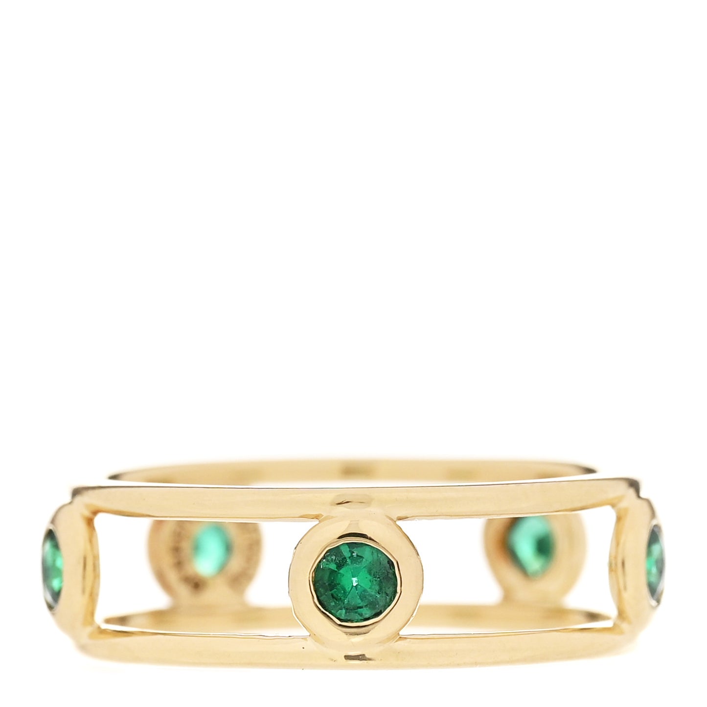 18K Yellow Gold Emerald Elsa Peretti Color By The Yard Ring 49 5