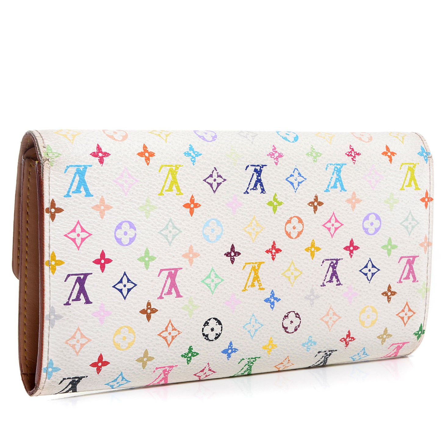 Monogram Multicolor Sarah Wallet White