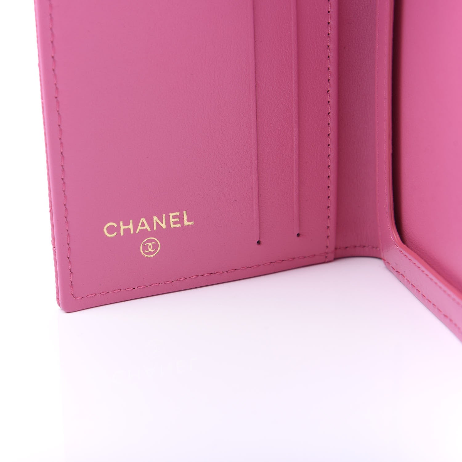 Chanel Caviar Quilted Card Holder Wallet Pink 8 of 11
