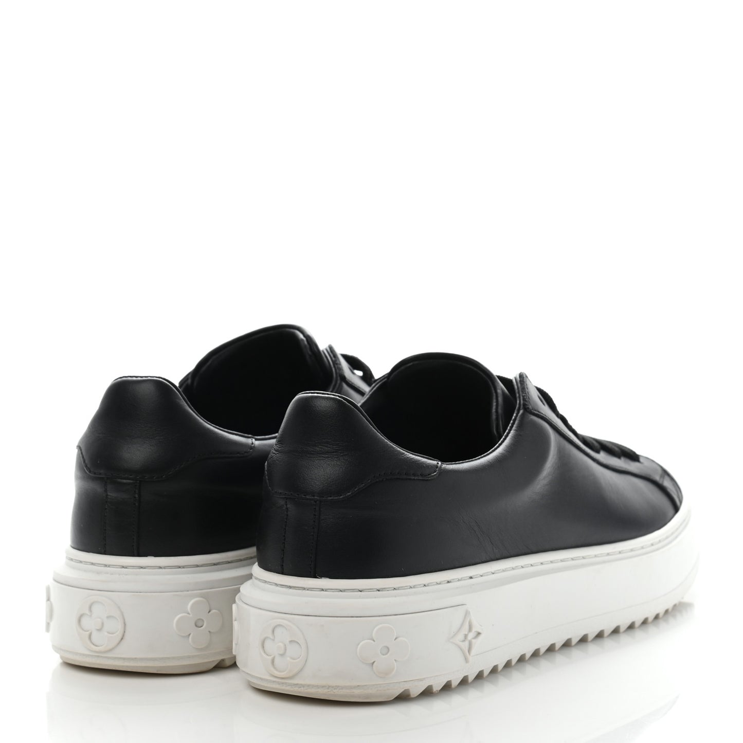 Calfskin Time Out Sneakers 38 Black