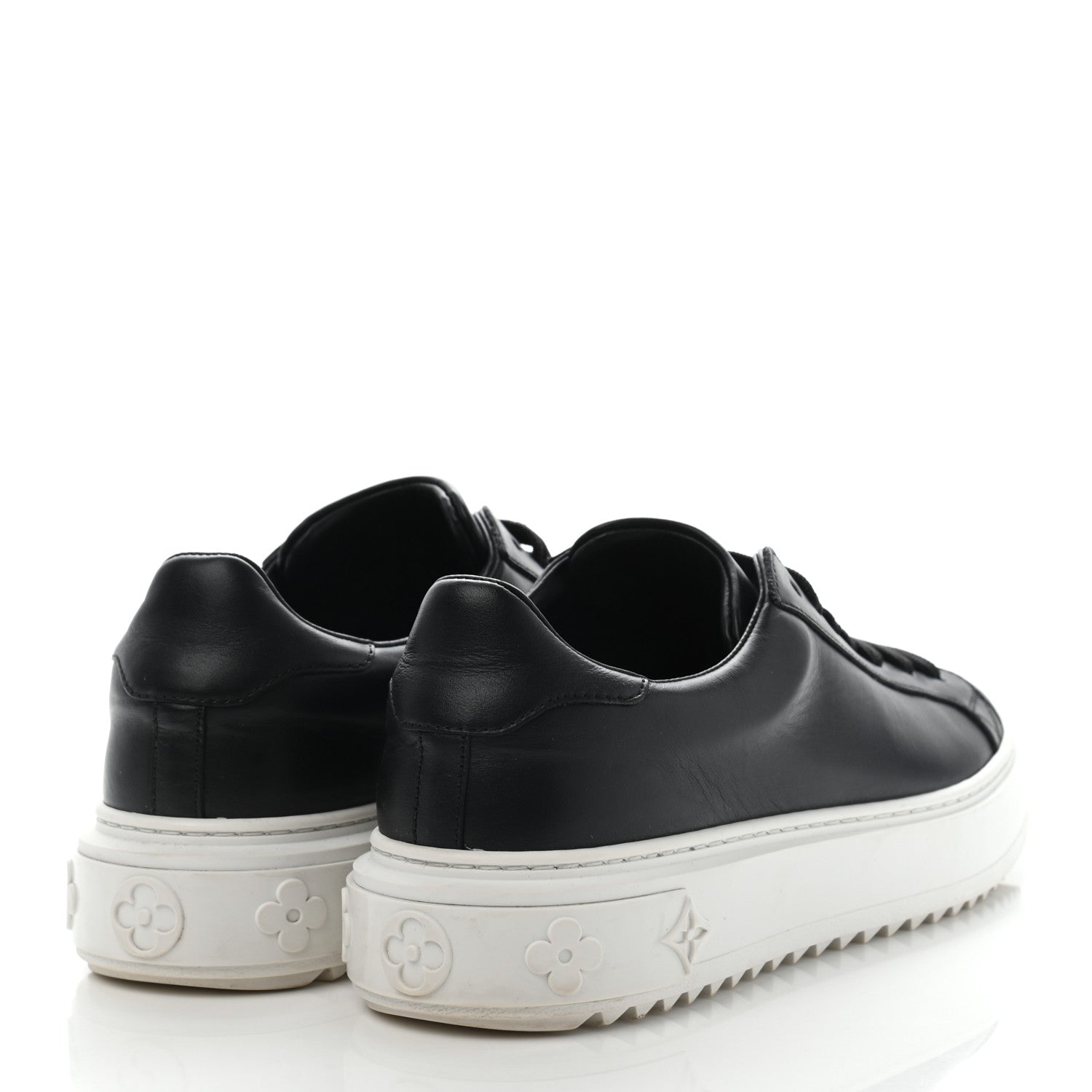 Louis Vuitton Calfskin Time Out Sneakers 38 Black 4 of 15