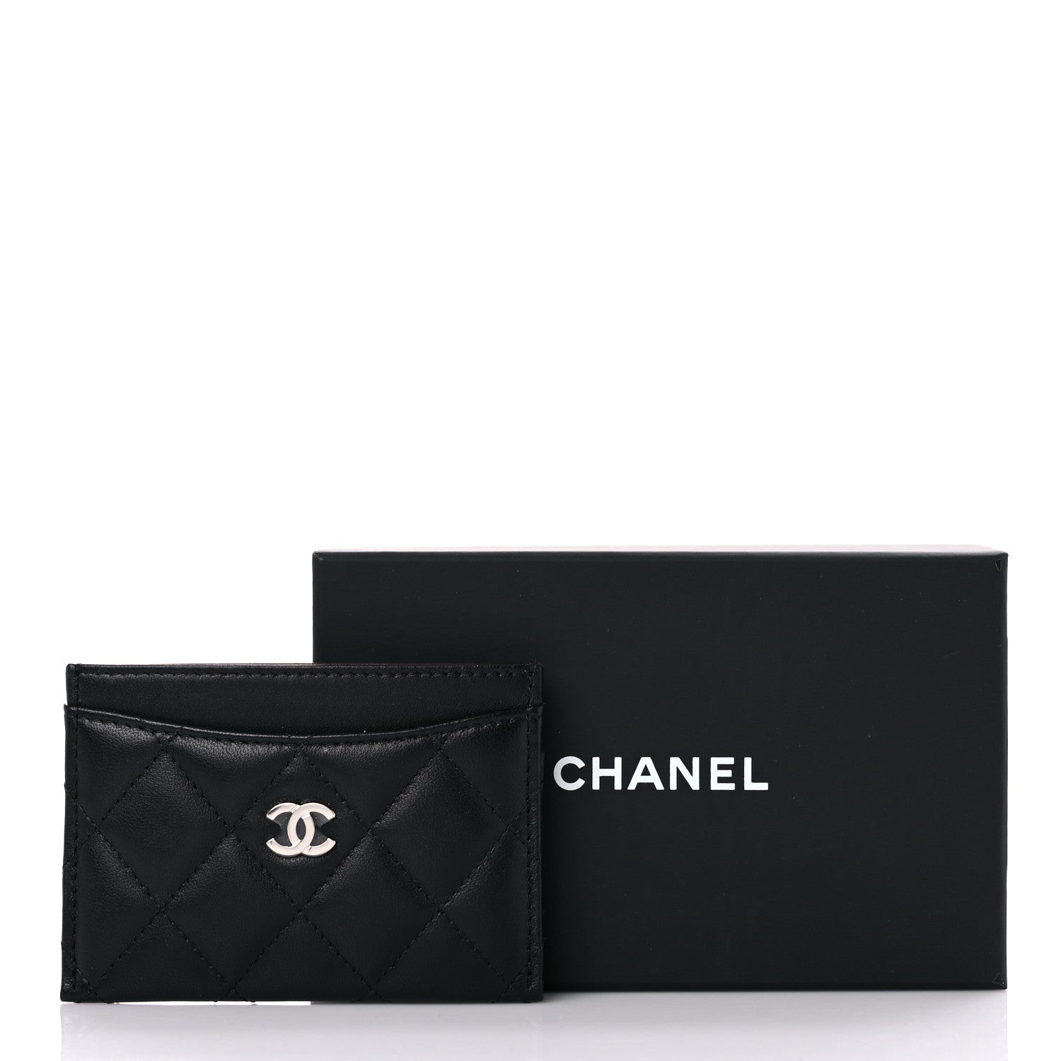 Chanel Lambskin Quilted Card Holder Black 9 of 9