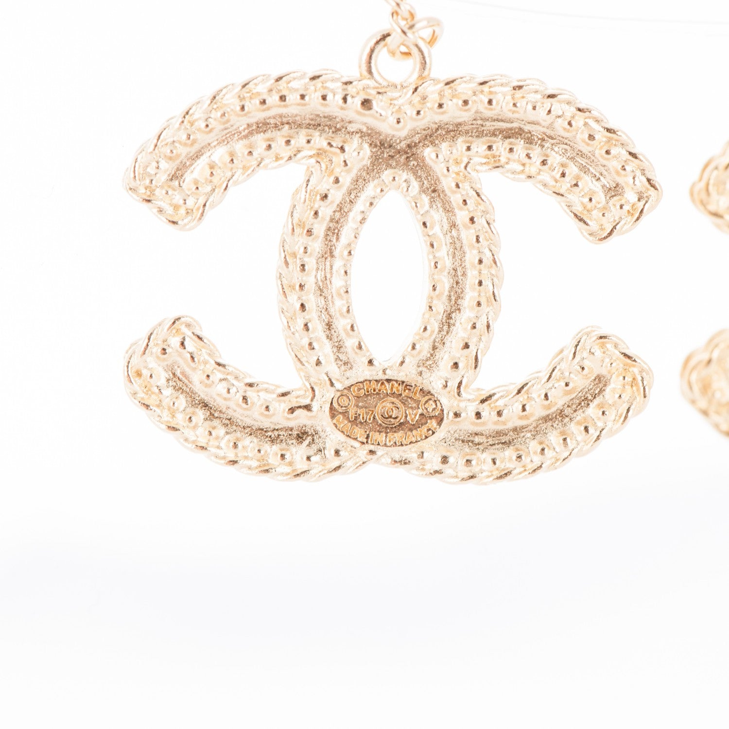 Chanel CC Drop Earrings Gold 3 of 4