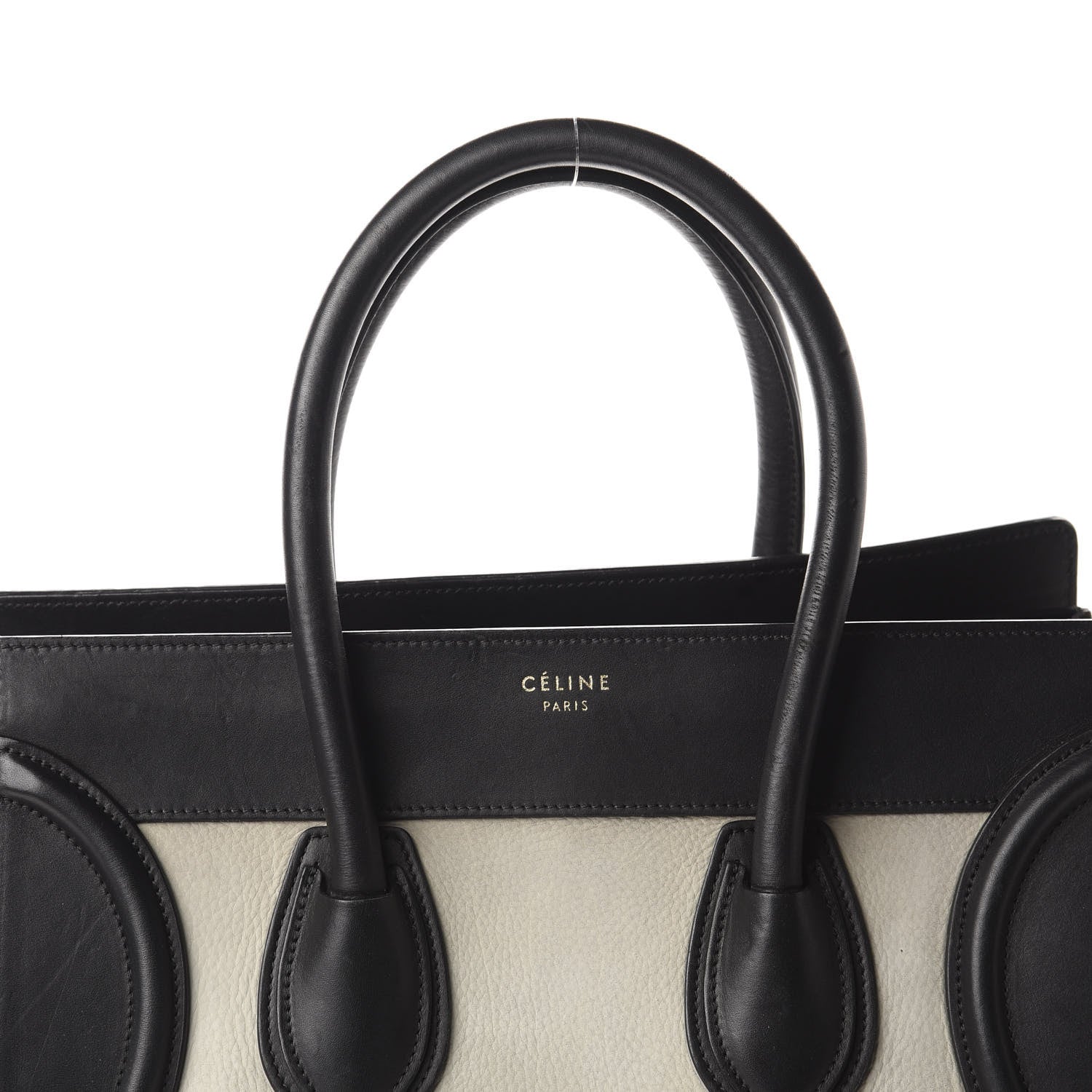 Celine Elephant Calfskin Mini Tri-Color Luggage Chalk 13 of 13
