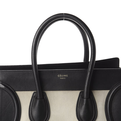 Celine Elephant Calfskin Mini Tri-Color Luggage Chalk 13 of 13