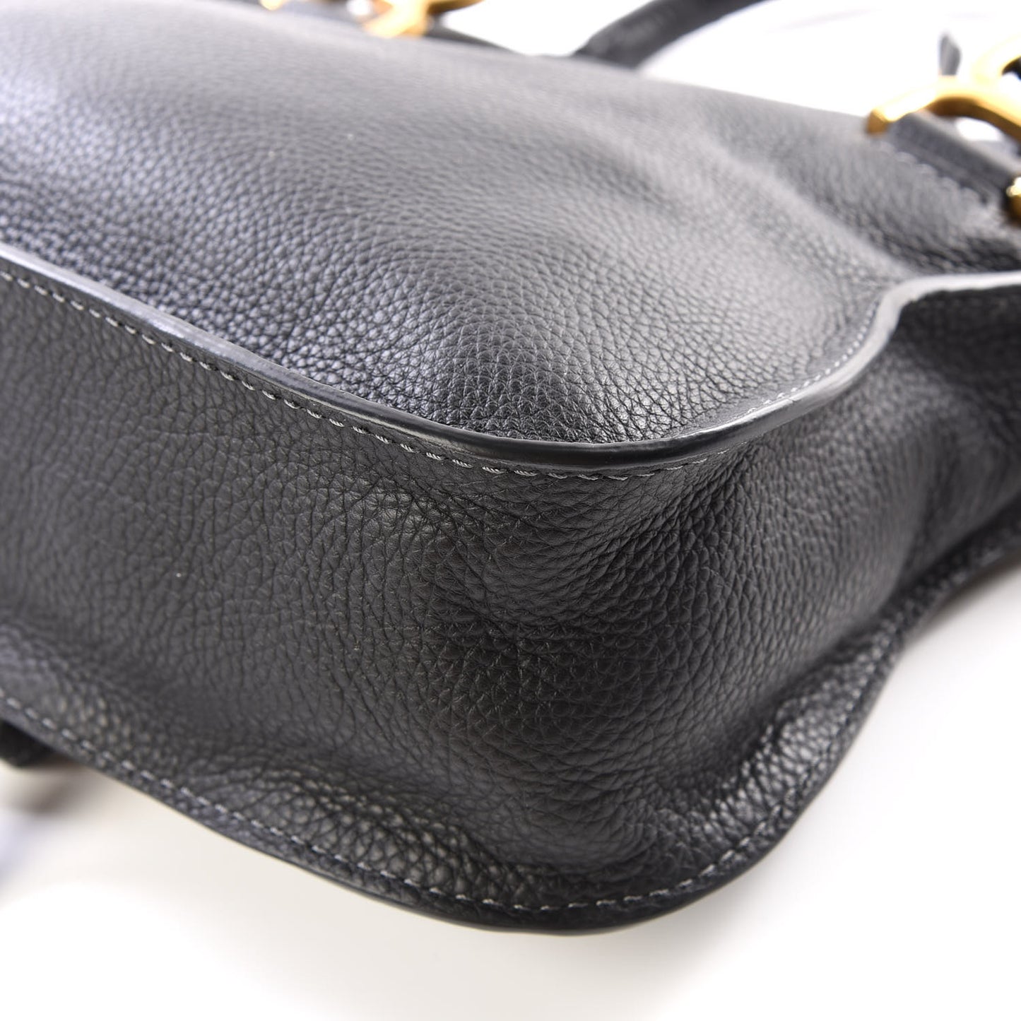 Calfskin Small Marcie Satchel Black