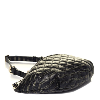 Chanel Metallic Caviar Quilted Waist Bag Black Gold 4 of 9