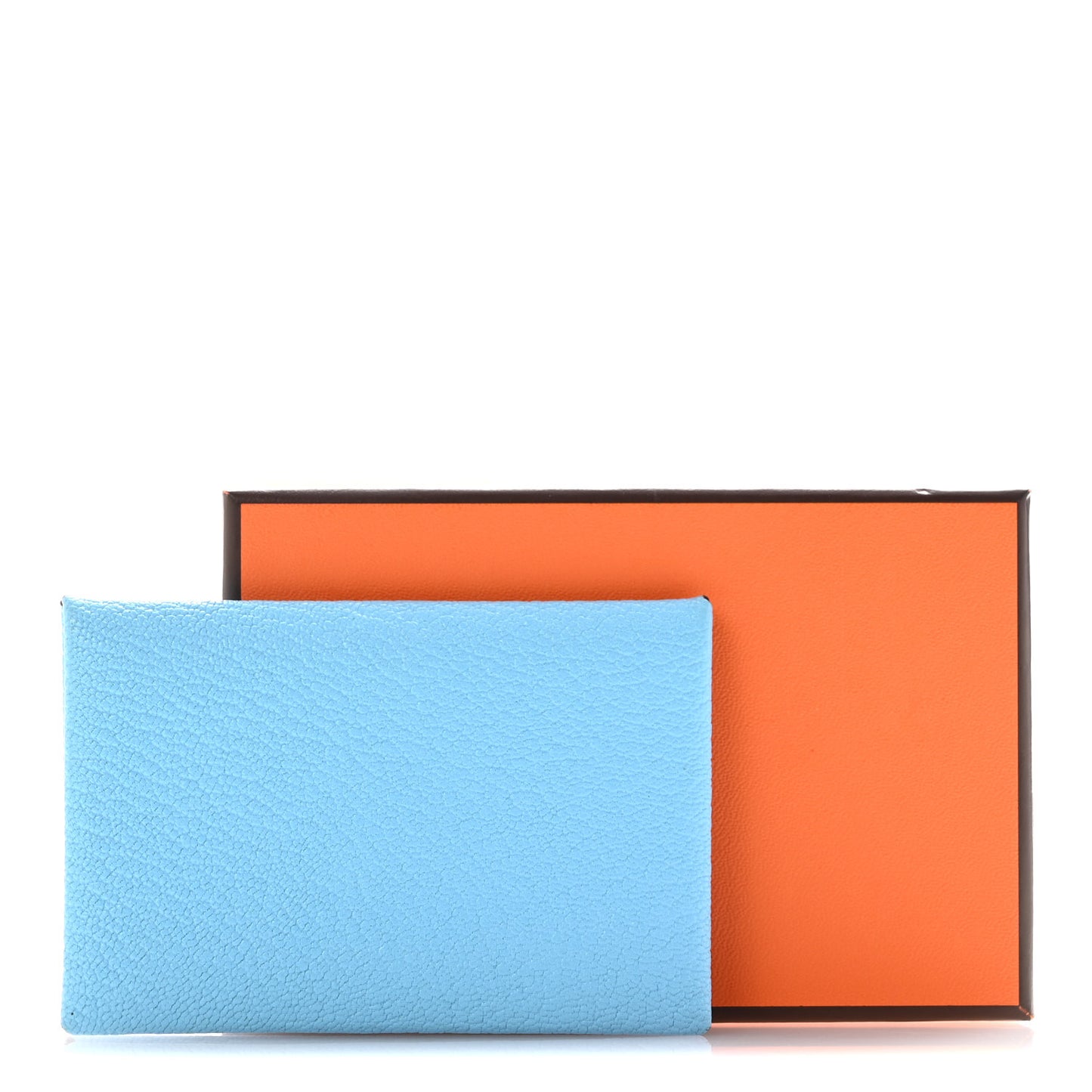 Chevre Mysore Verso Calvi Card Case Celeste Kraft