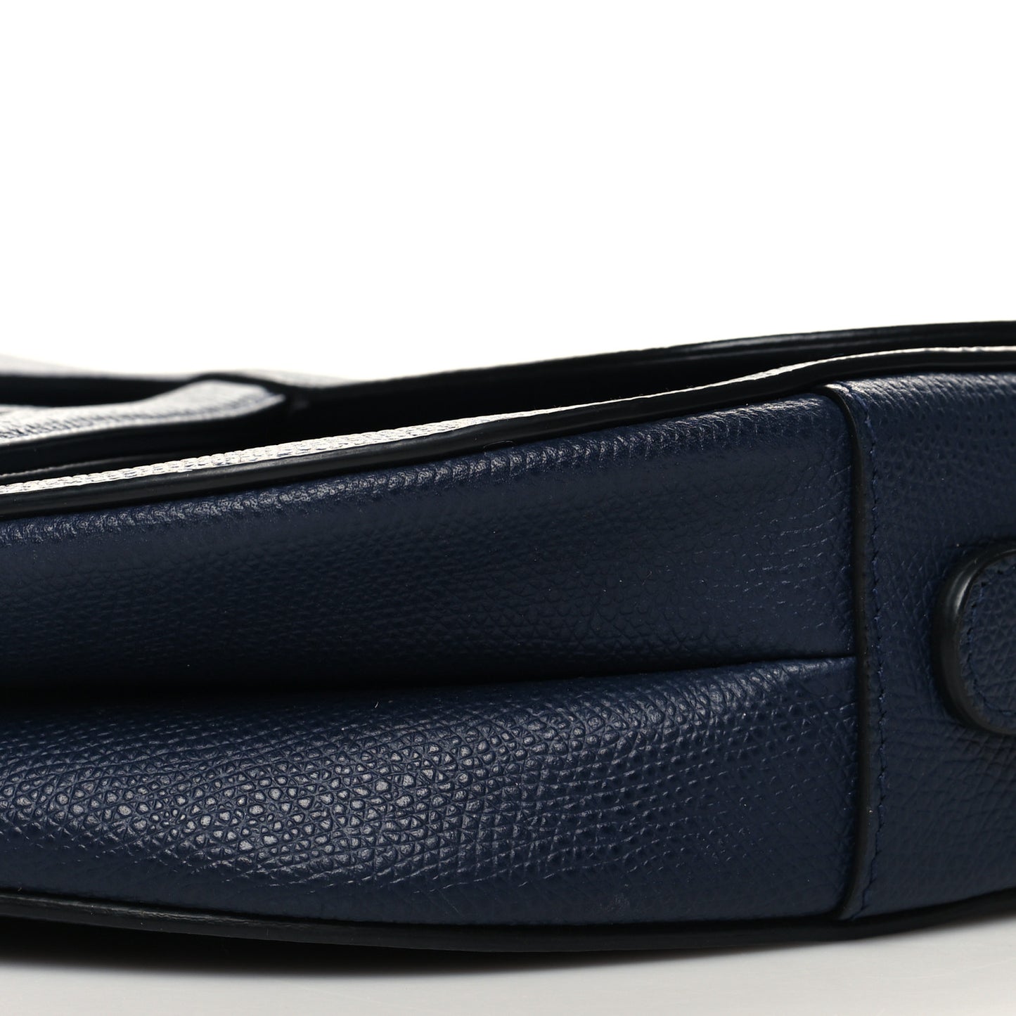 Grained Calfskin Saddle Bag Indigo Blue