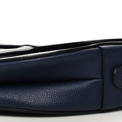 Christian Dior Grained Calfskin Saddle Bag Indigo Blue 10 of 10