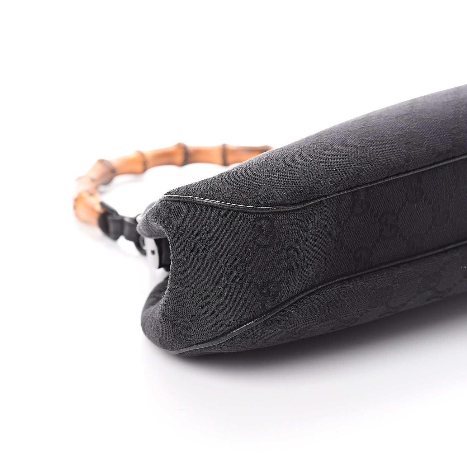 Gucci Monogram Bamboo Top Handle Bag Black 7 of 8