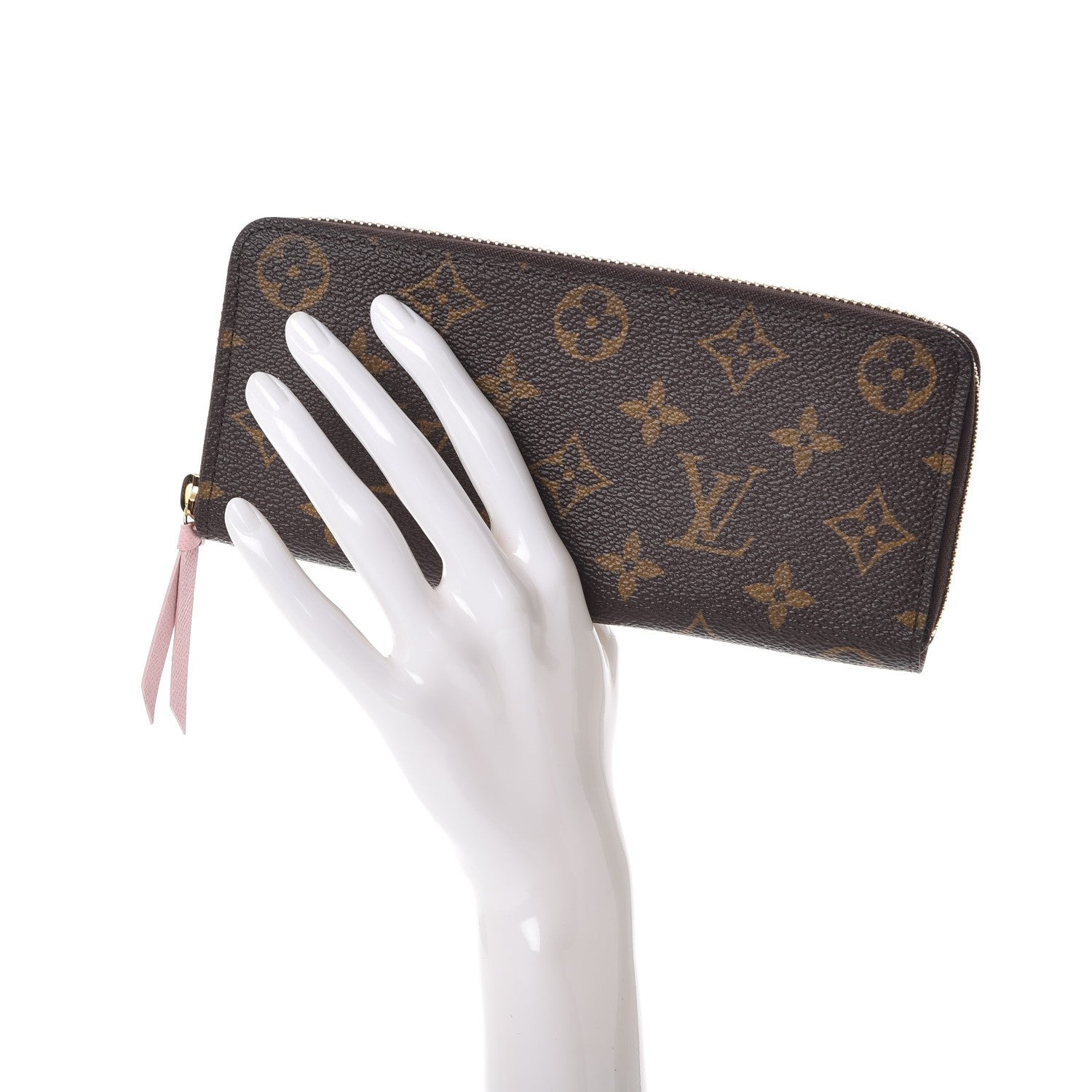 Louis Vuitton Monogram Clemence Wallet Rose Ballerine 2 of 8