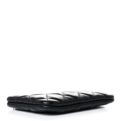 Chanel Lambskin Quilted Small No. 5 Cosmetic Case Black 4 of 9