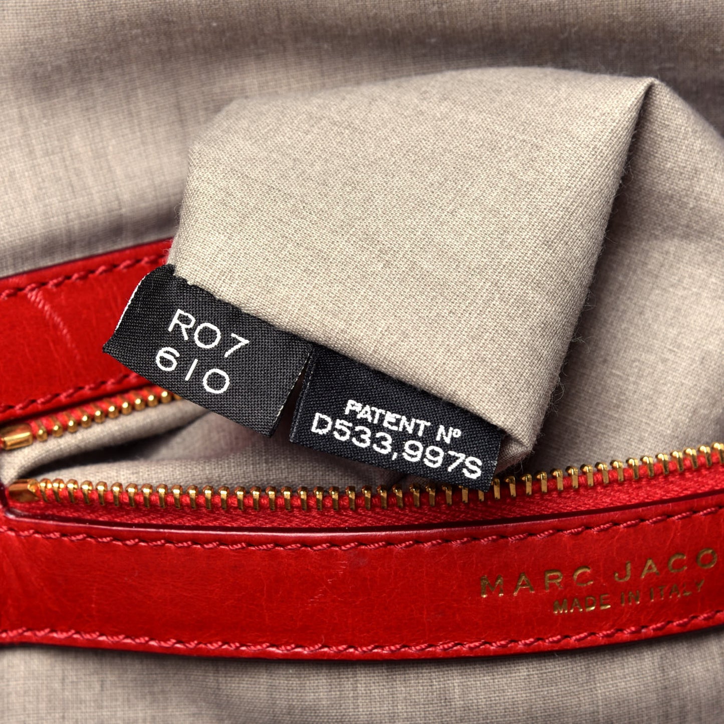 Calfskin Patchwork Stam Red