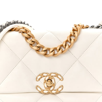 Chanel Lambskin Quilted Medium Chanel 19 Flap White 8 of 11