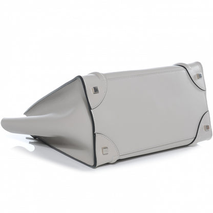 Celine Palmelato Leather Mini Luggage Bag Light Grey 4 of 10